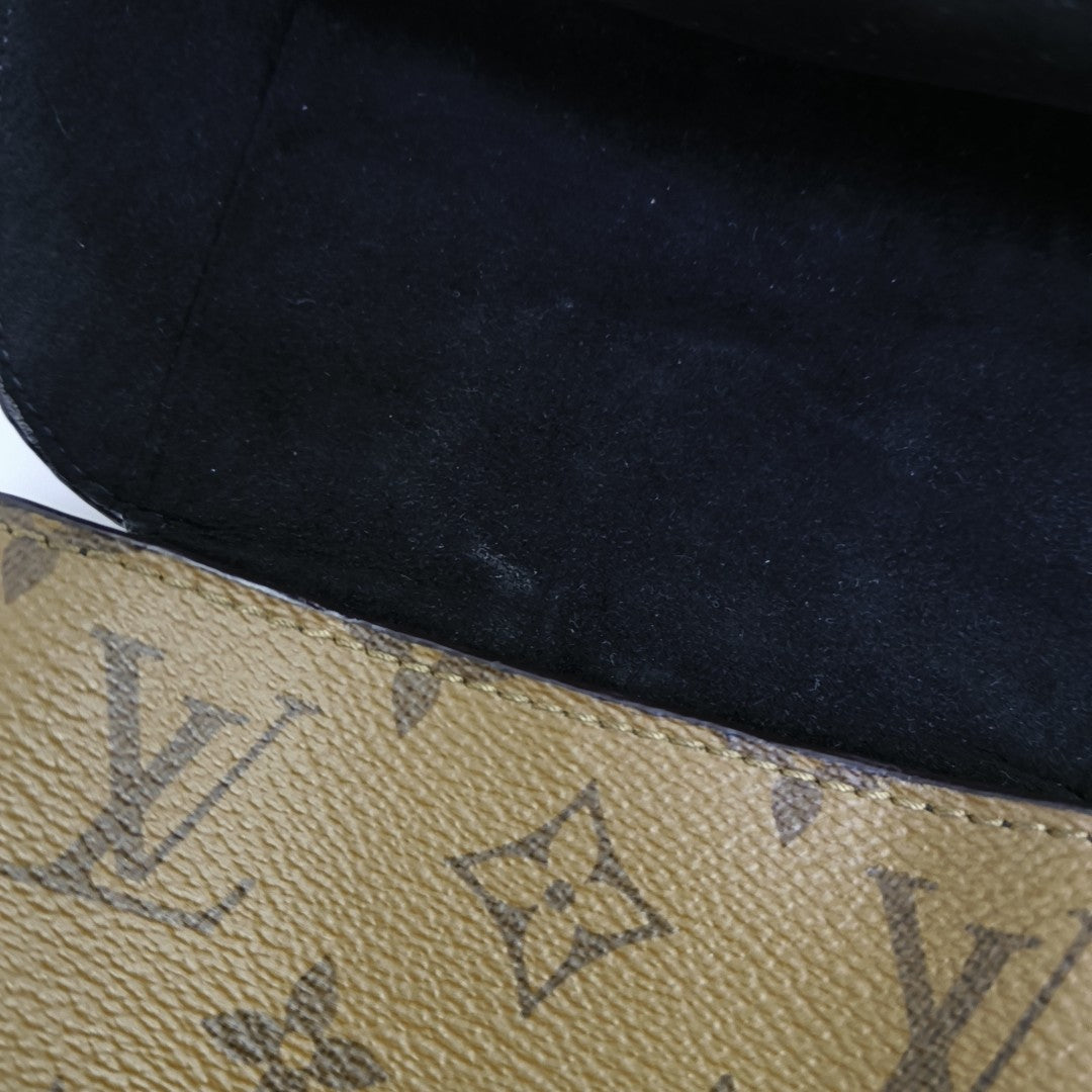 Monogram Coated Canvas Shoulder Bag Brown