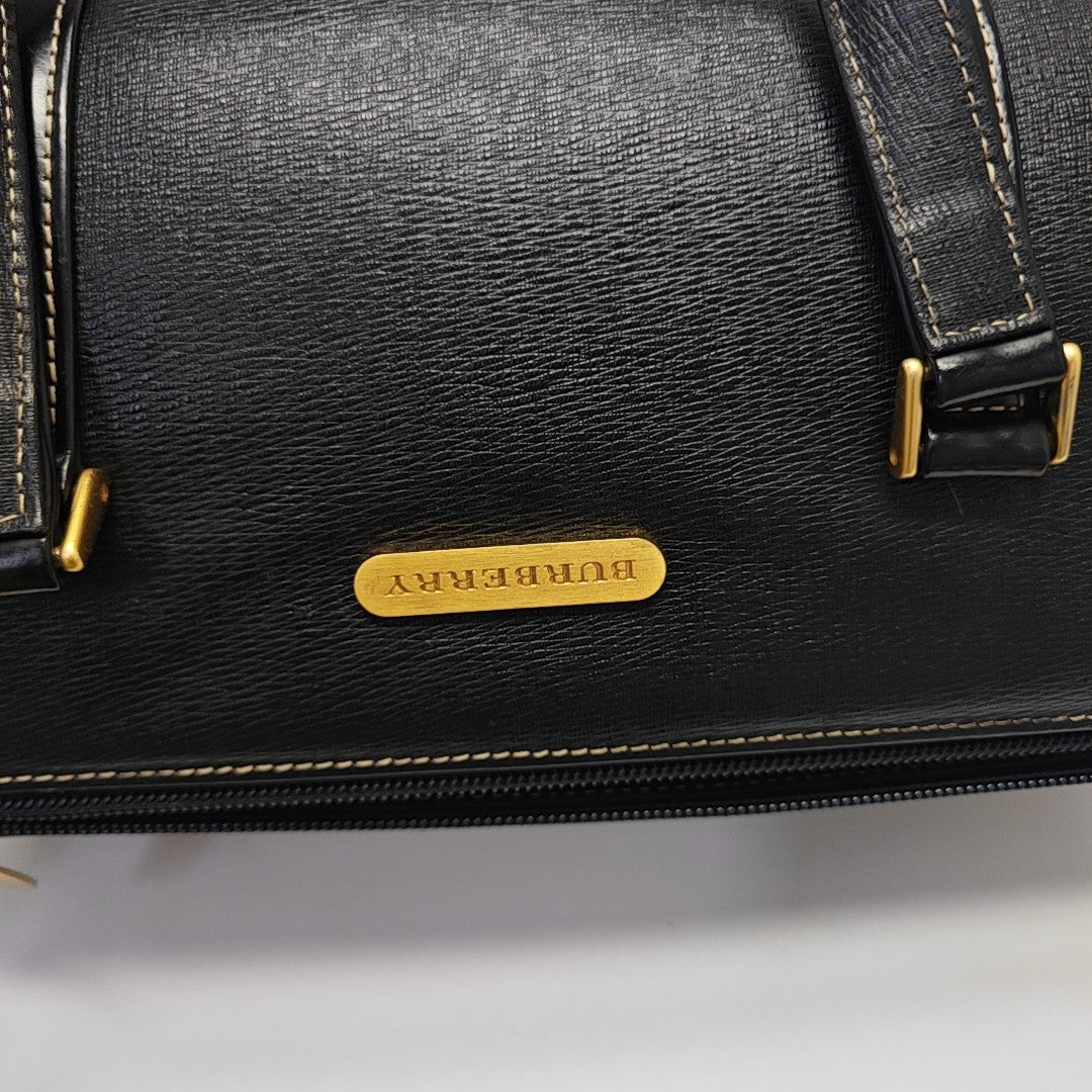 Calfskin Top Handle Bag Black