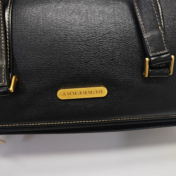 Calfskin Top Handle Bag Black