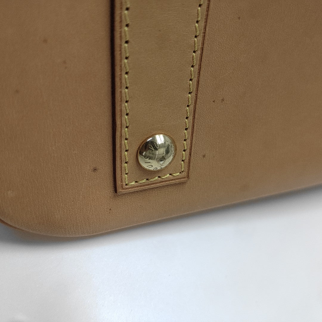 ALMA BB Monogram Coated Canvas Brown