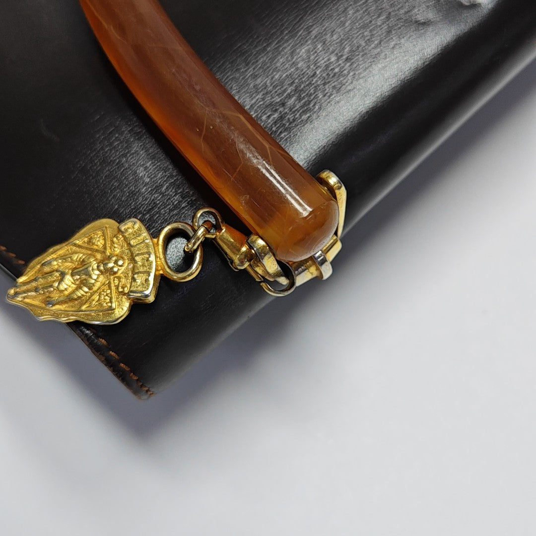 Calfskin Top Handle Bag Brown