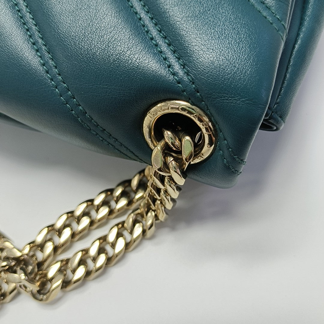 SERPENTI CABOCHON Small Quilted Lambskin Green