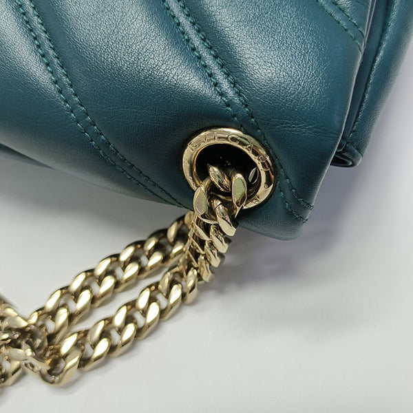 SERPENTI CABOCHON Small Quilted Lambskin Green