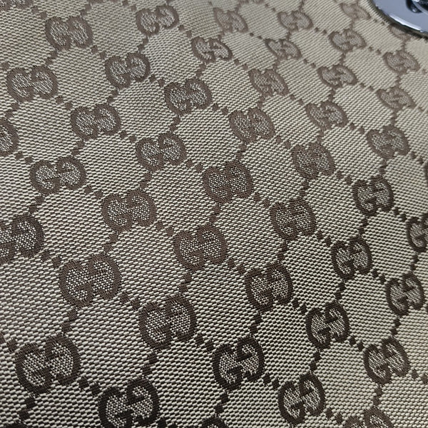 Monogram Canvas Shoulder Bag Brown