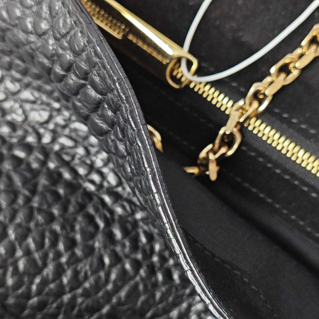 Langley Calfskin Black