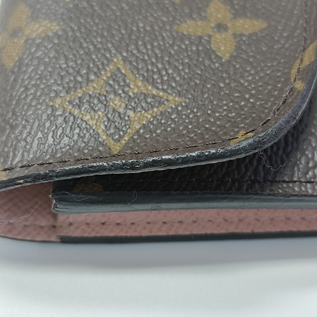 EMILIE Monogram Coated Canvas Brown Wallet