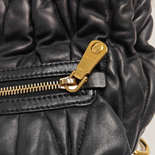 Quilted Lambskin Tote Bag Black
