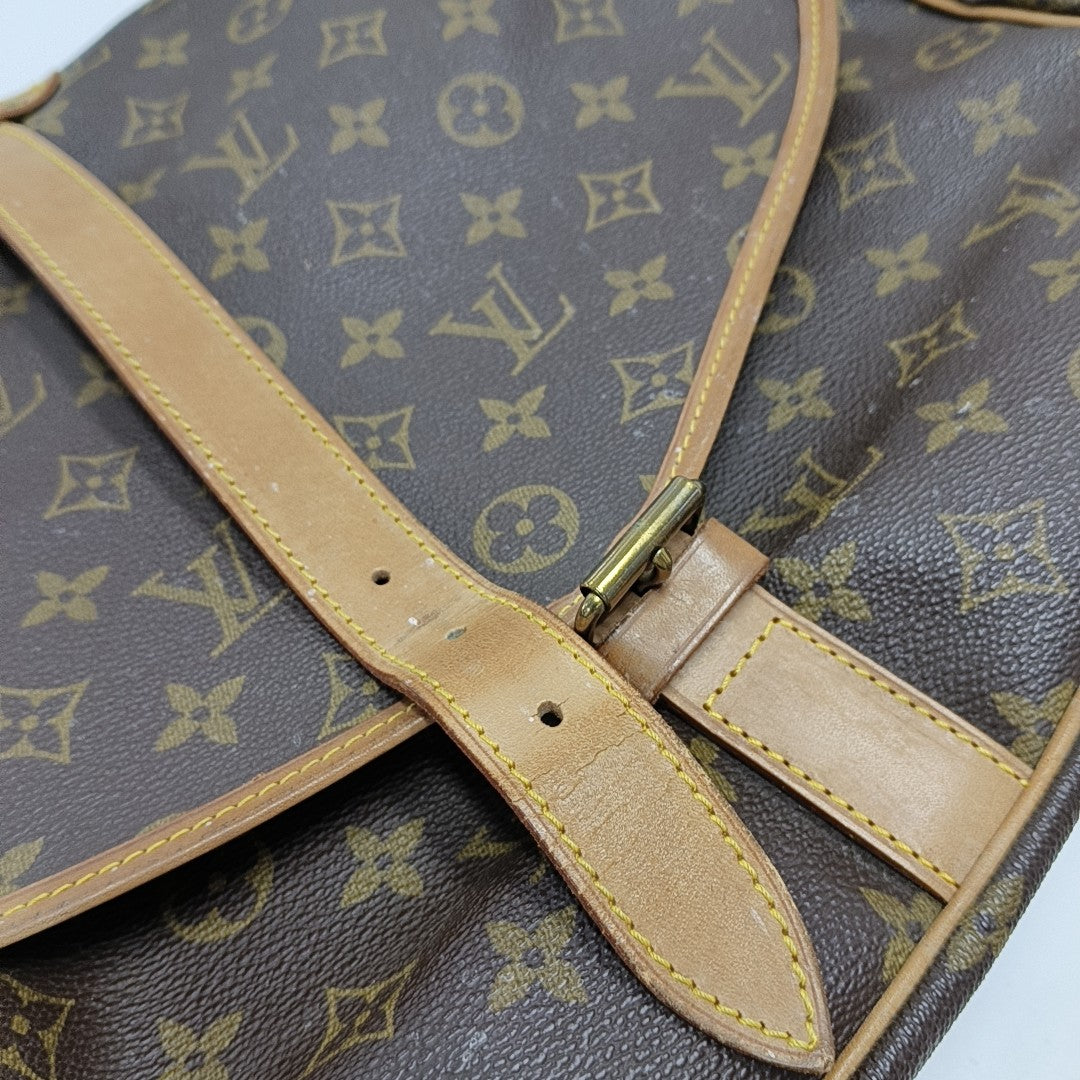 SAUMUR 35 Monogram Coated Canvas Brown