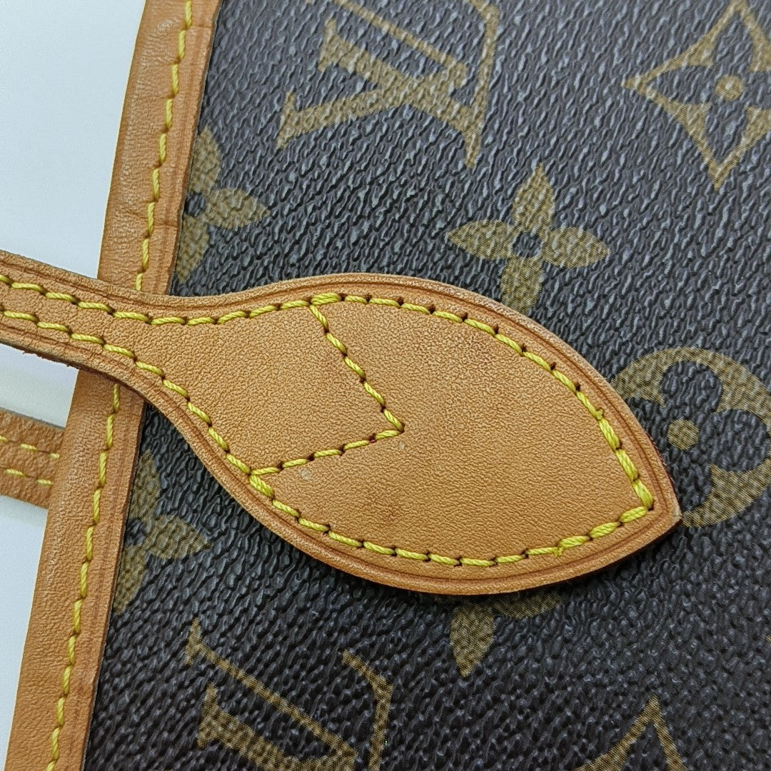 NEVERFULL MM Monogram Coated Canvas Brown