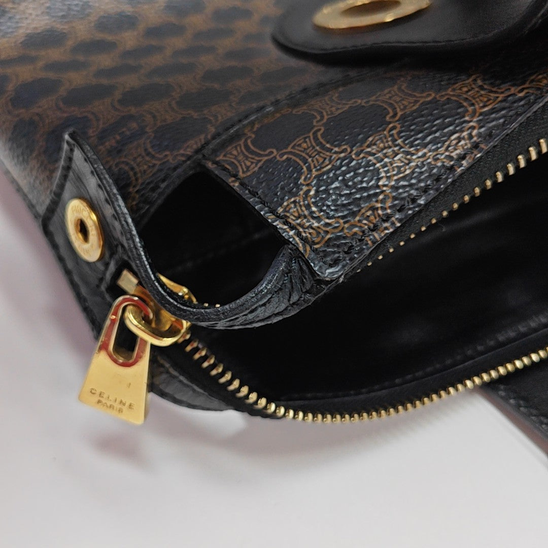 Coated Canvas Tote Bag Black