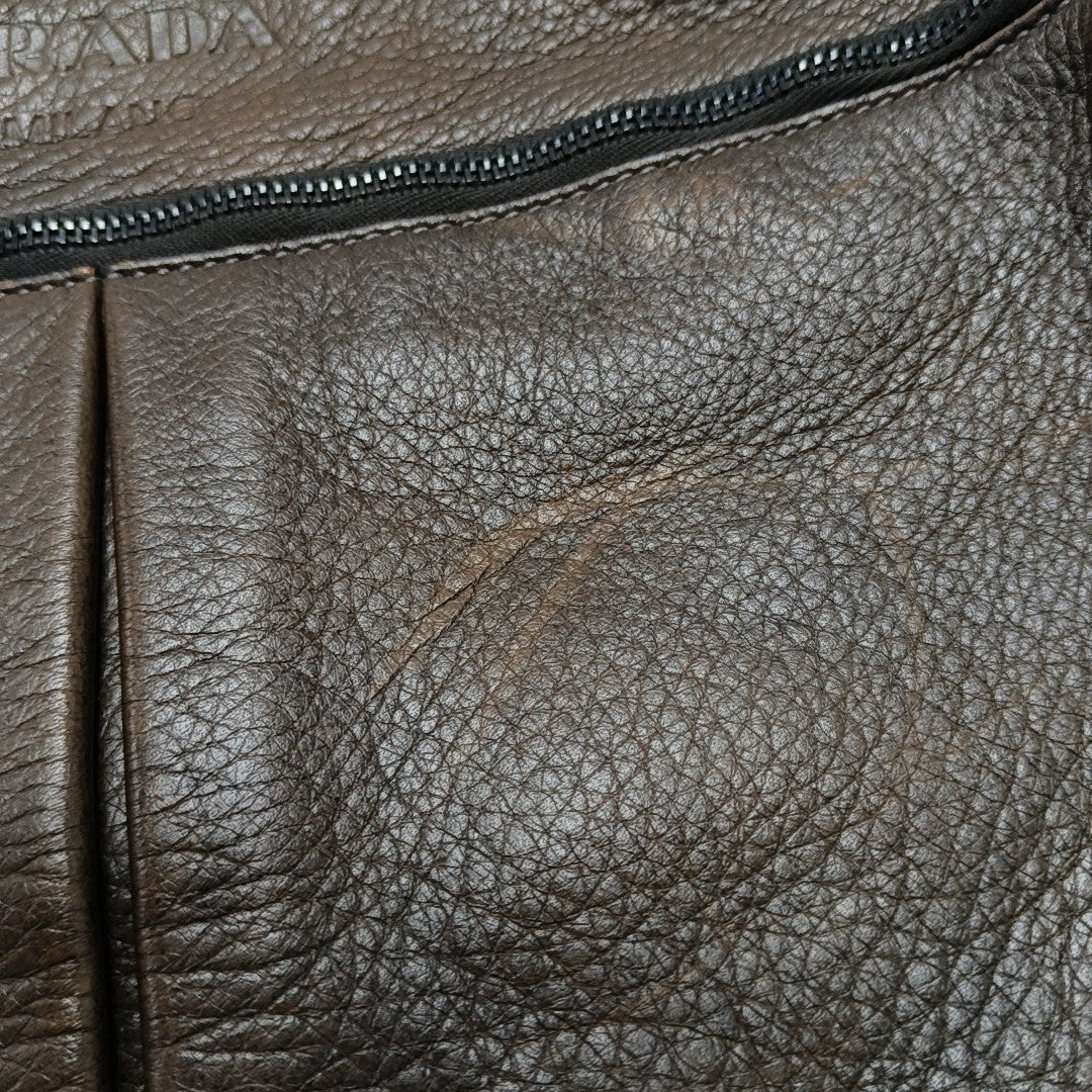 Calfskin Shoulder Bag Brown