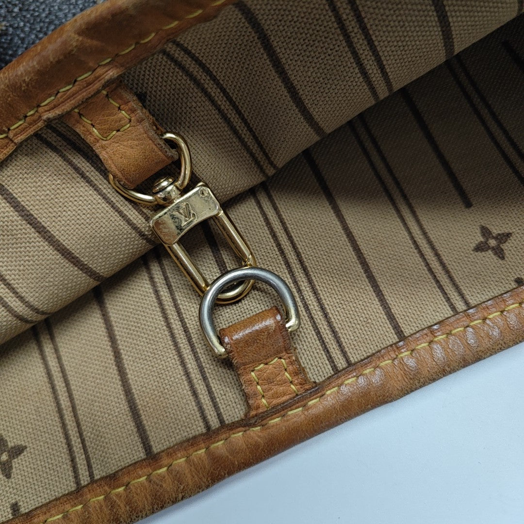 Monogram Coated Canvas Tote Bag Brown