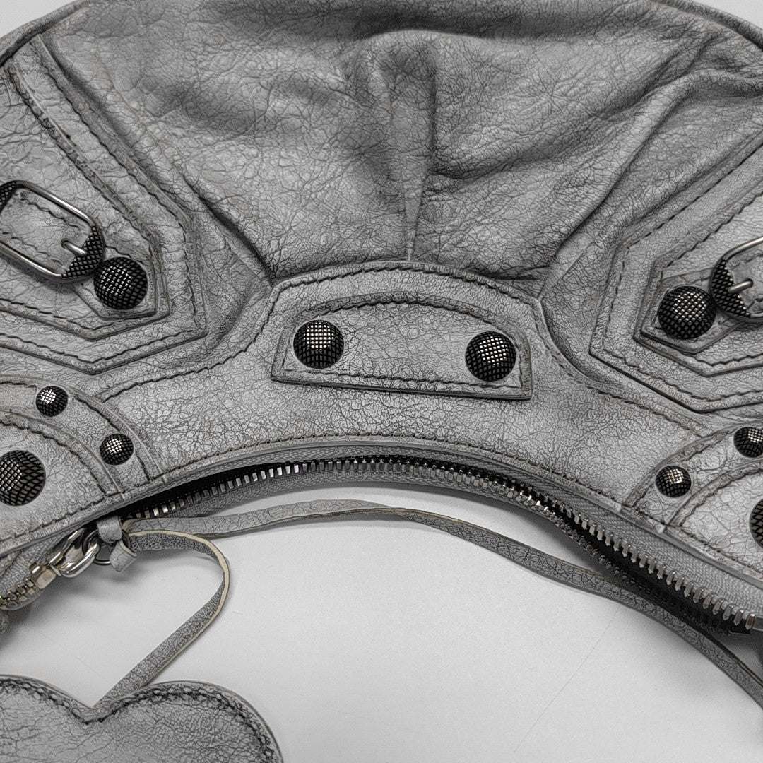Le Cagole Mini Lambskin Silver