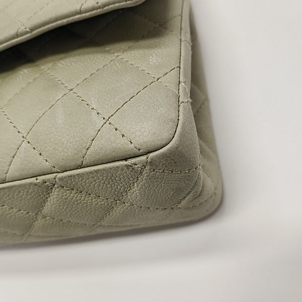2.55 227 Quilted Calfskin Green