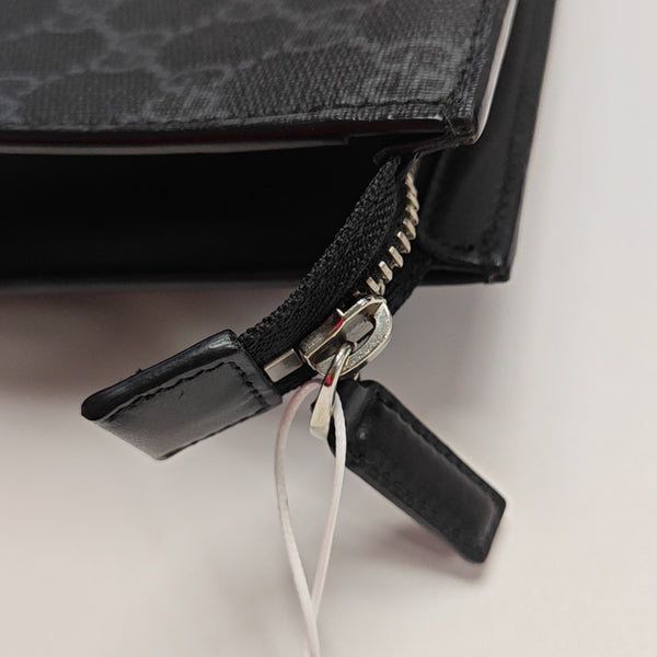 GG Supreme Monogram Coated Canvas Gray