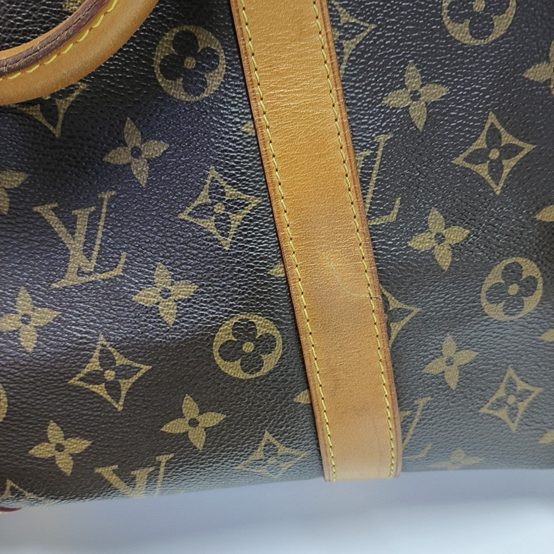 SAC SOUPLE 55 Monogram Coated Canvas Brown