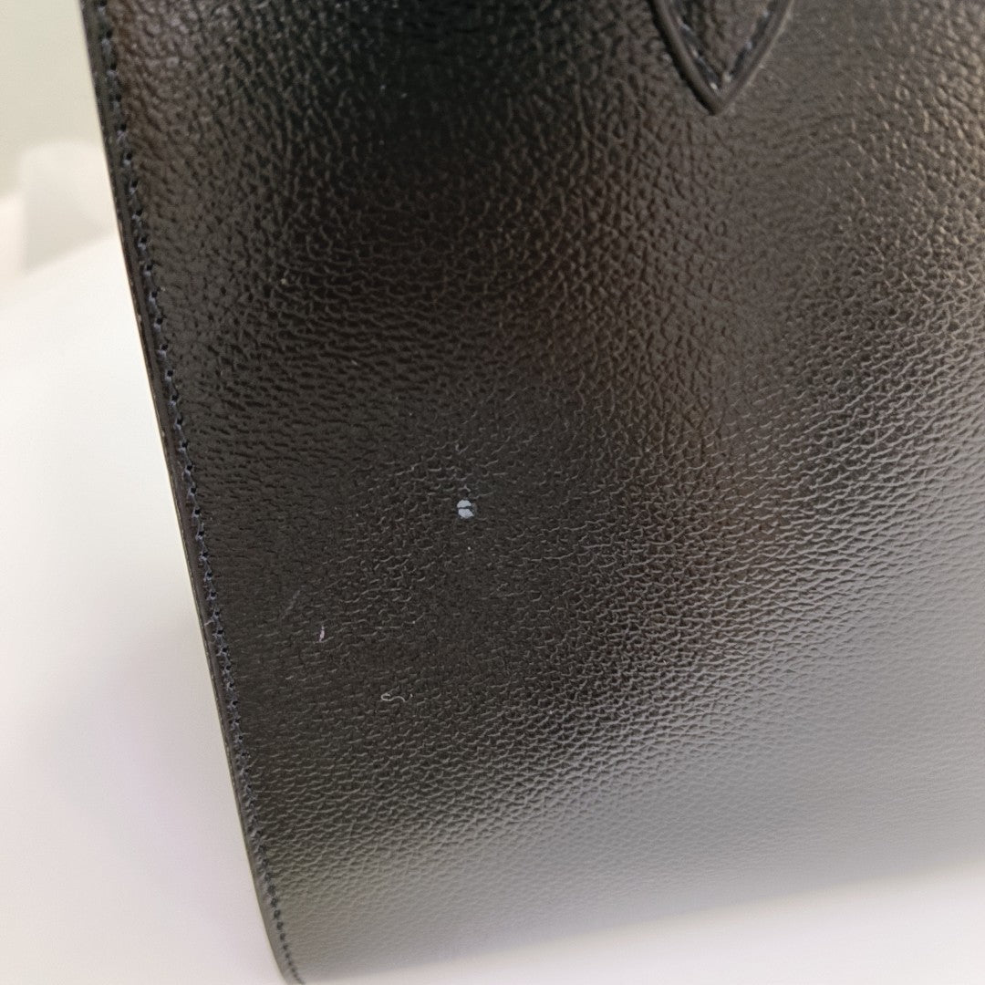 Calfskin Top Handle Bag Black