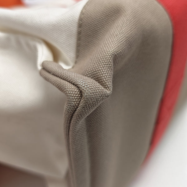 Canvas Top Handle Bag White