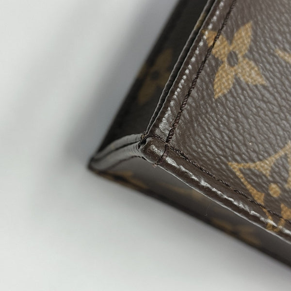 SAC PLAT Mini Monogram Coated Canvas Brown