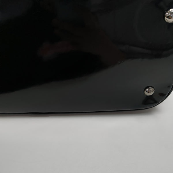 Patent Leather Top Handle Bag Black