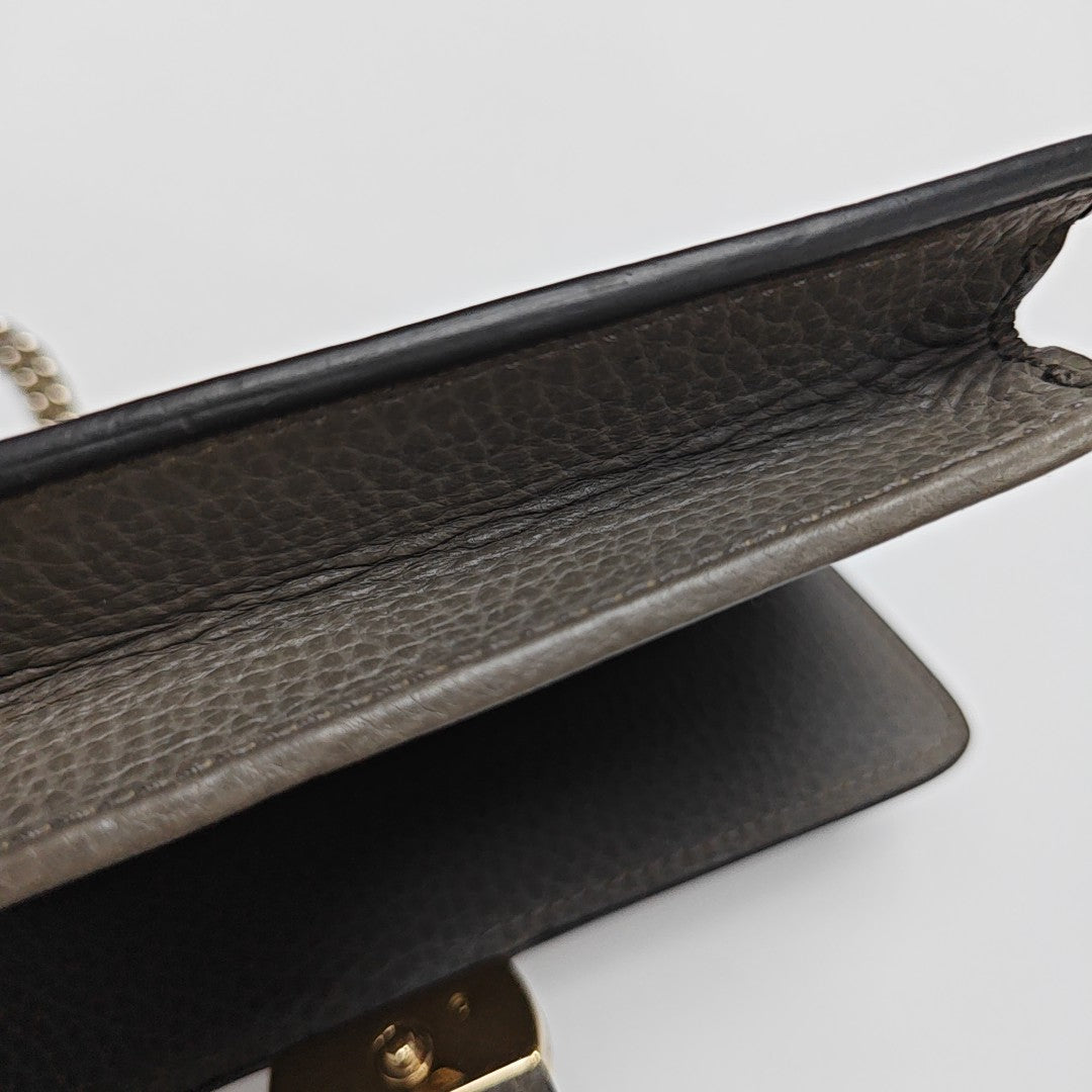 Interlocking G Small Calfskin Gray