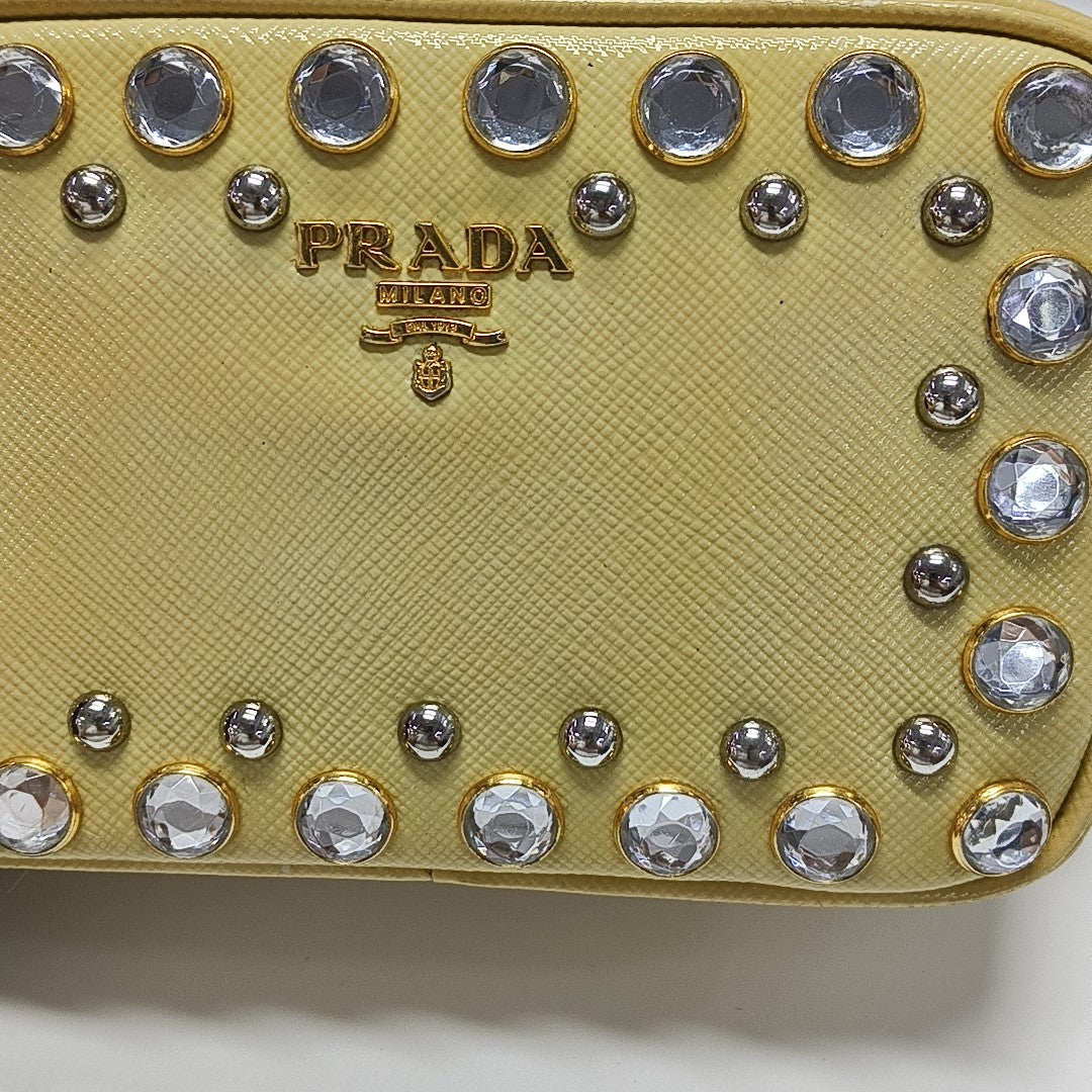 Vitello Phenix Camera Bag Saffiano Calfskin Yellow
