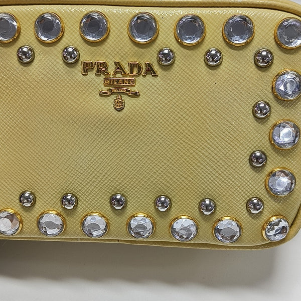 Vitello Phenix Camera Bag Saffiano Calfskin Yellow