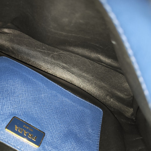 Calfskin Tote Bag Medium Blue