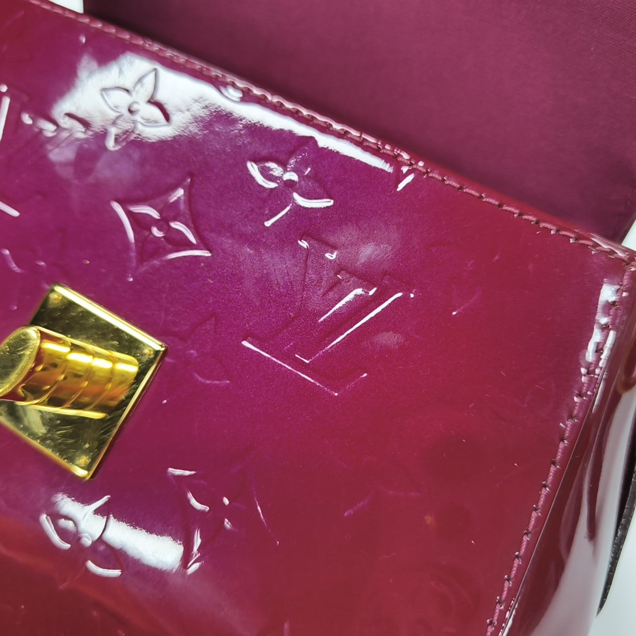 PASADENA PM Monogram Patent Leather Red