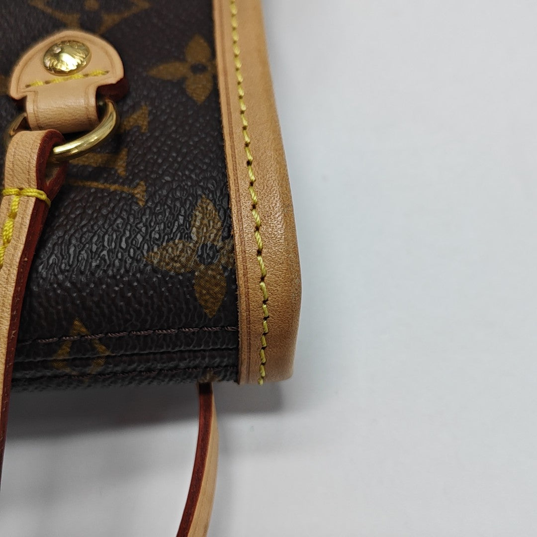 NEVERFULL PM Monogram Coated Canvas Brown