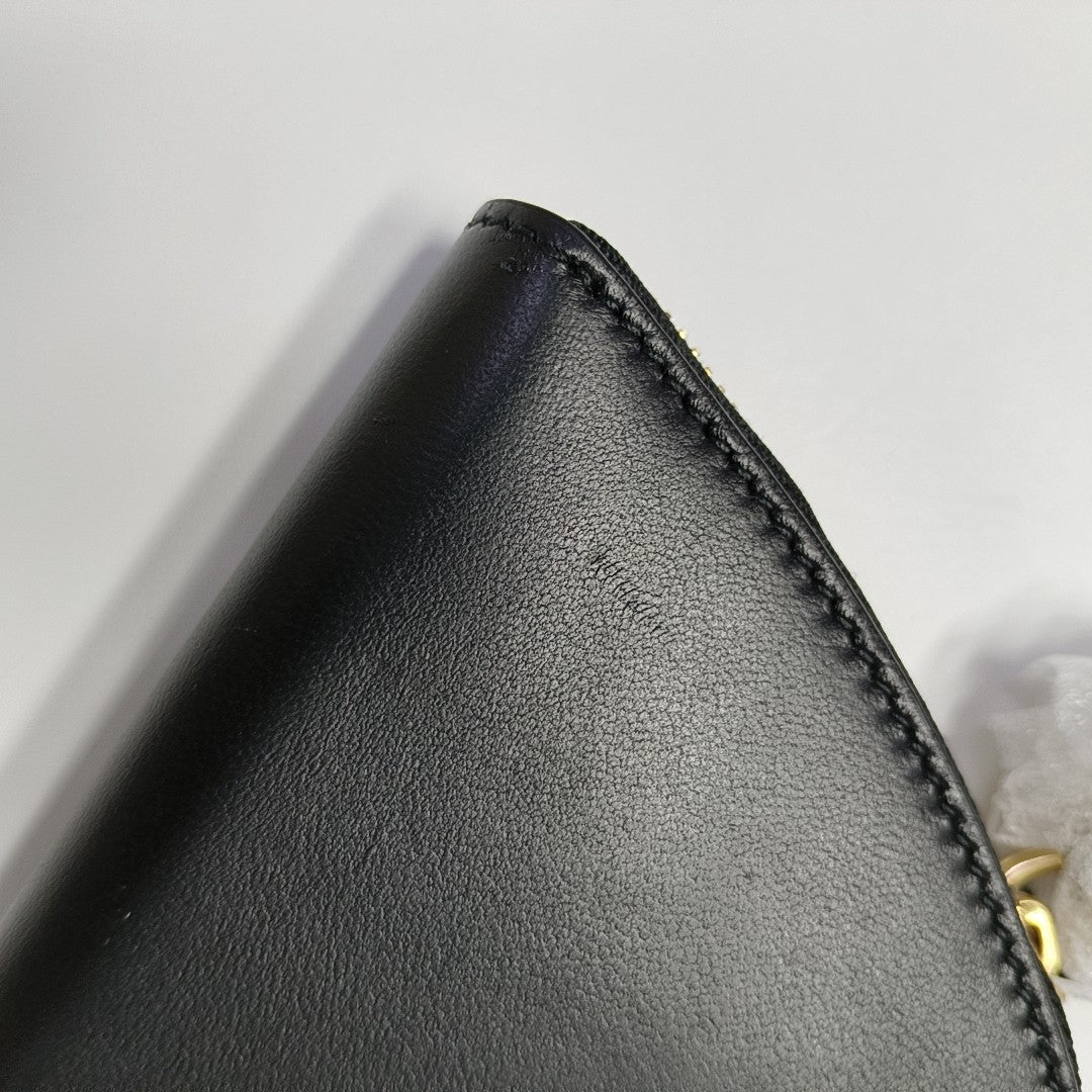 SHIELD Large Lambskin Black Wallet
