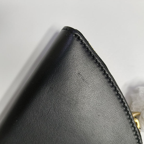 SHIELD Large Lambskin Black Wallet