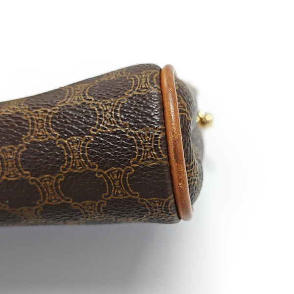 Coated Canvas Shoulder Bag Brown
