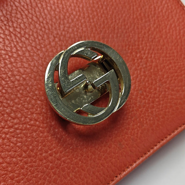 Interlocking G Small Calfskin Orange
