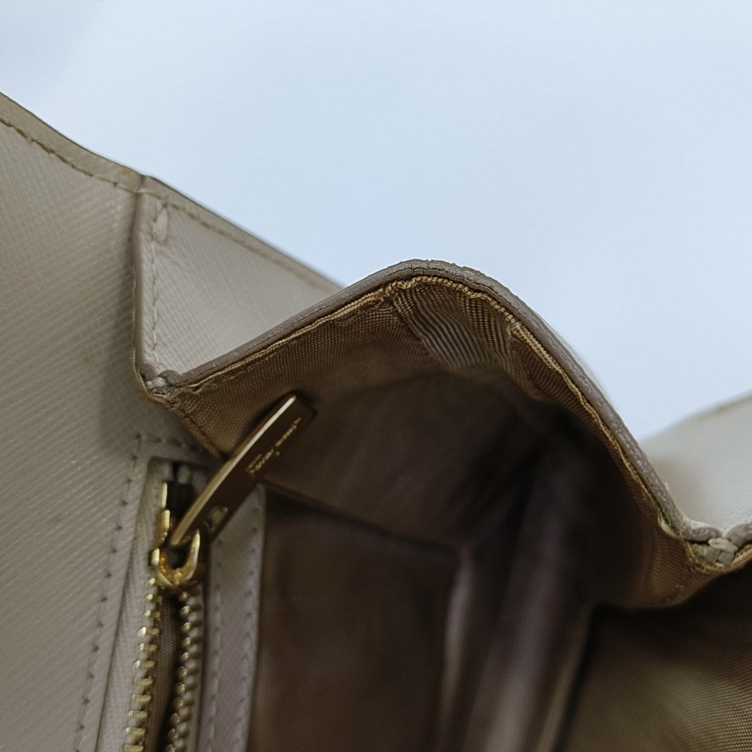 Calfskin Shoulder Bag Beige