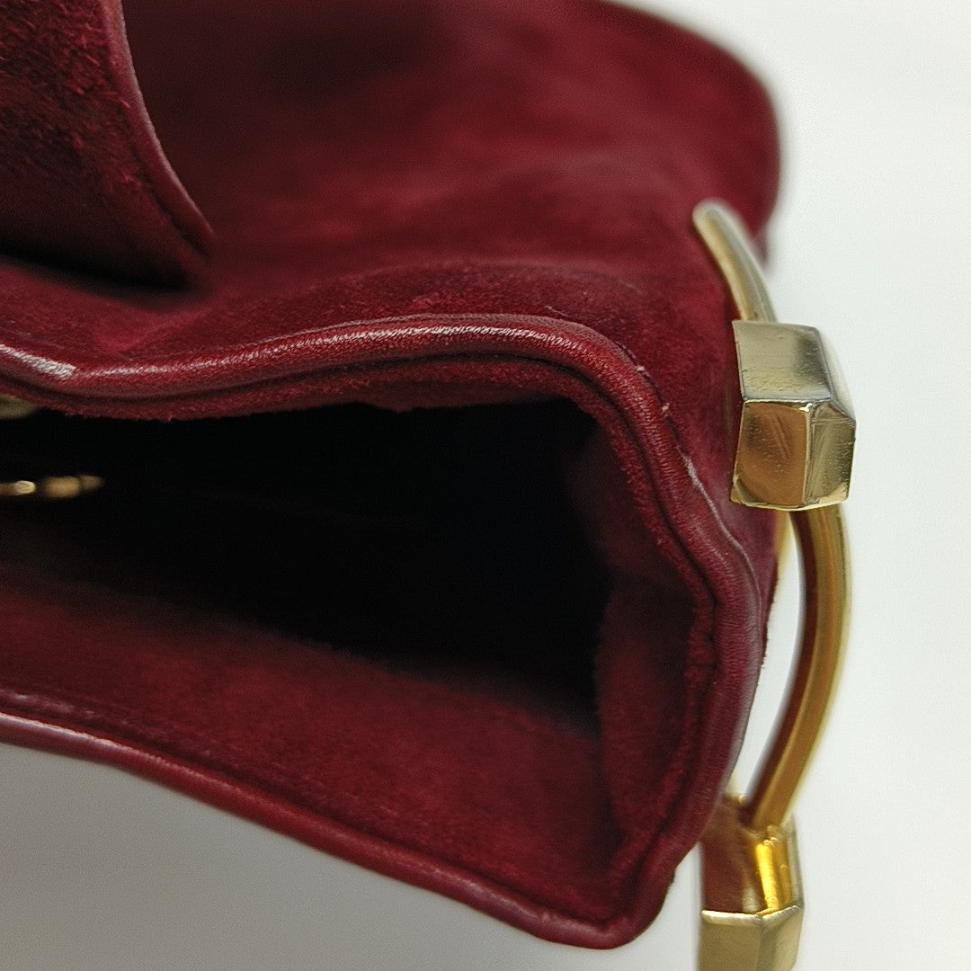 Suede Shoulder Bag Red