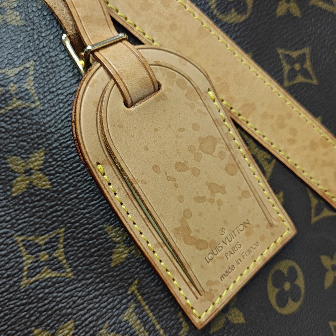 KEEPALL 55 Monogram Coated Canvas Brown