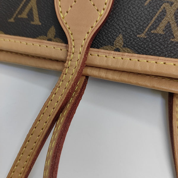 NEVERFULL MM Monogram Coated Canvas Brown