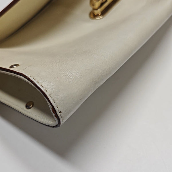 Calfskin Top Handle Bag White