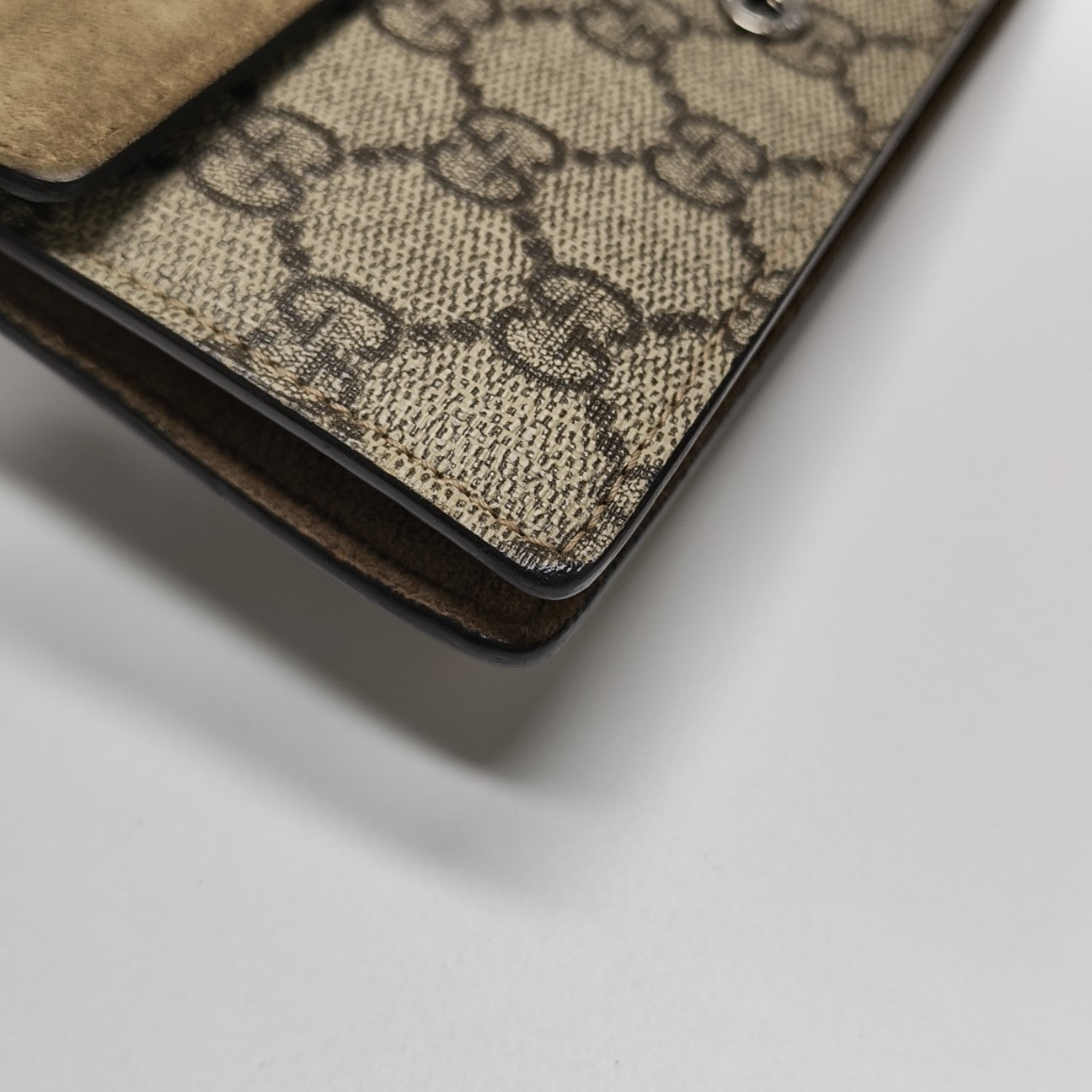 Dionysus Super Mini Monogram Coated Canvas Beige