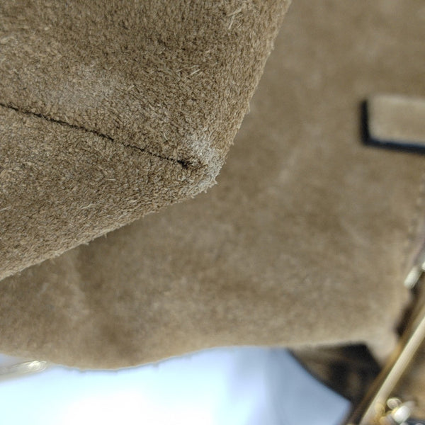 Suede Shoulder Bag Brown