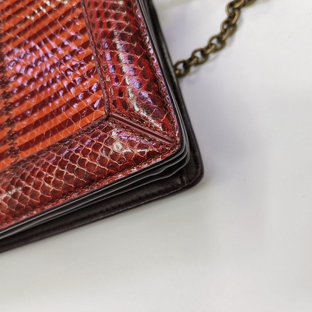 Python Shoulder Bag Red
