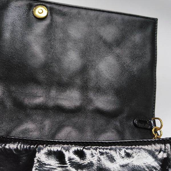 Lady Dior Medium Cannage Patent Leather Black