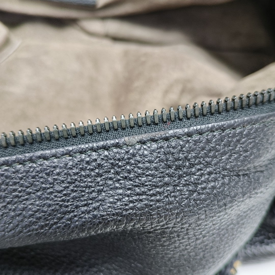 Calfskin Top Handle Bag Black