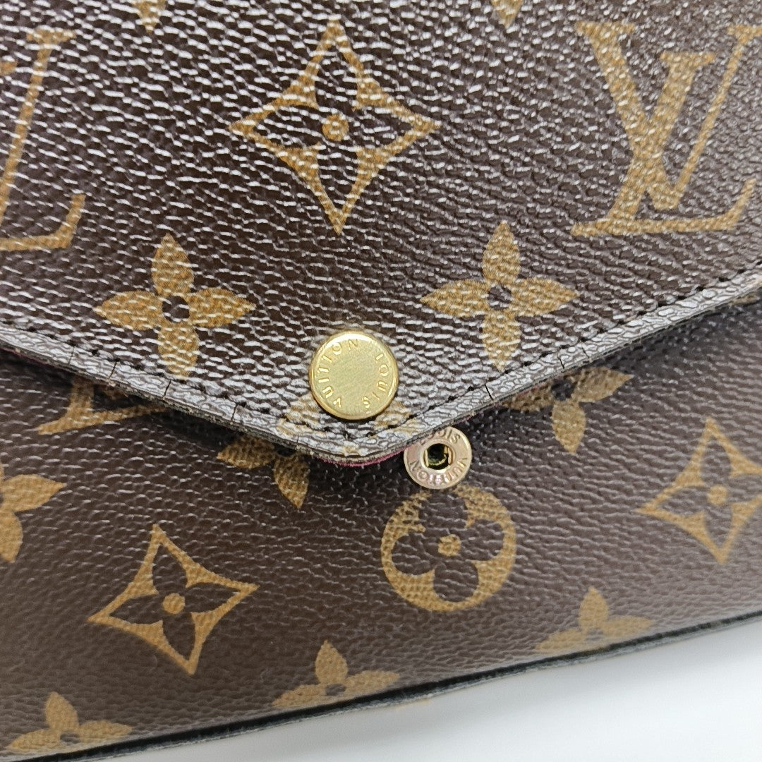 FÉLICIE Monogram Coated Canvas Brown