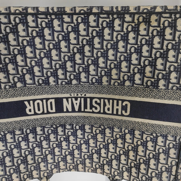 Book Tote Large Oblique Canvas Blue