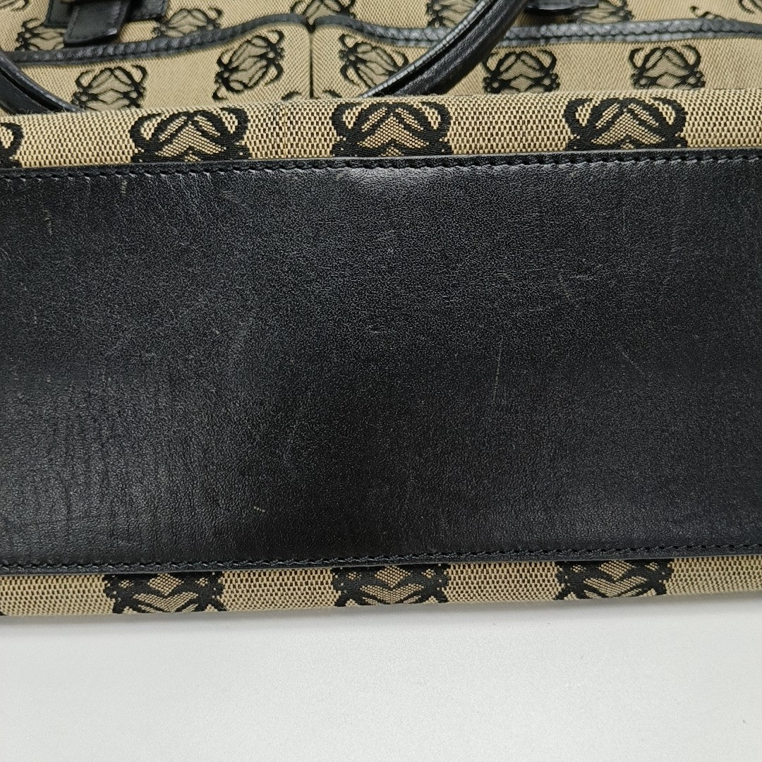 Monogram Canvas Tote Bag Beige