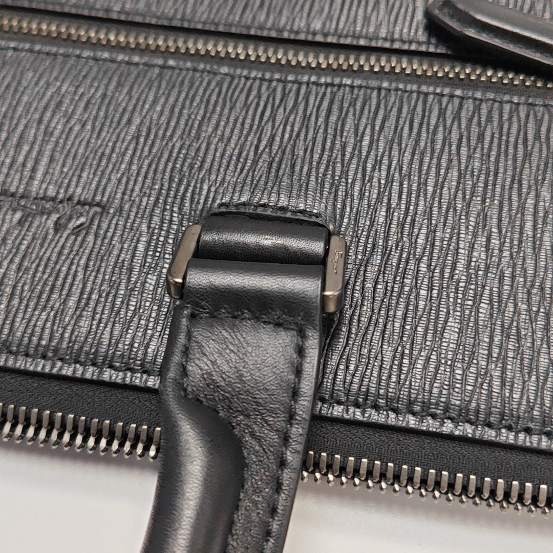 Calfskin Top Handle Bag Black