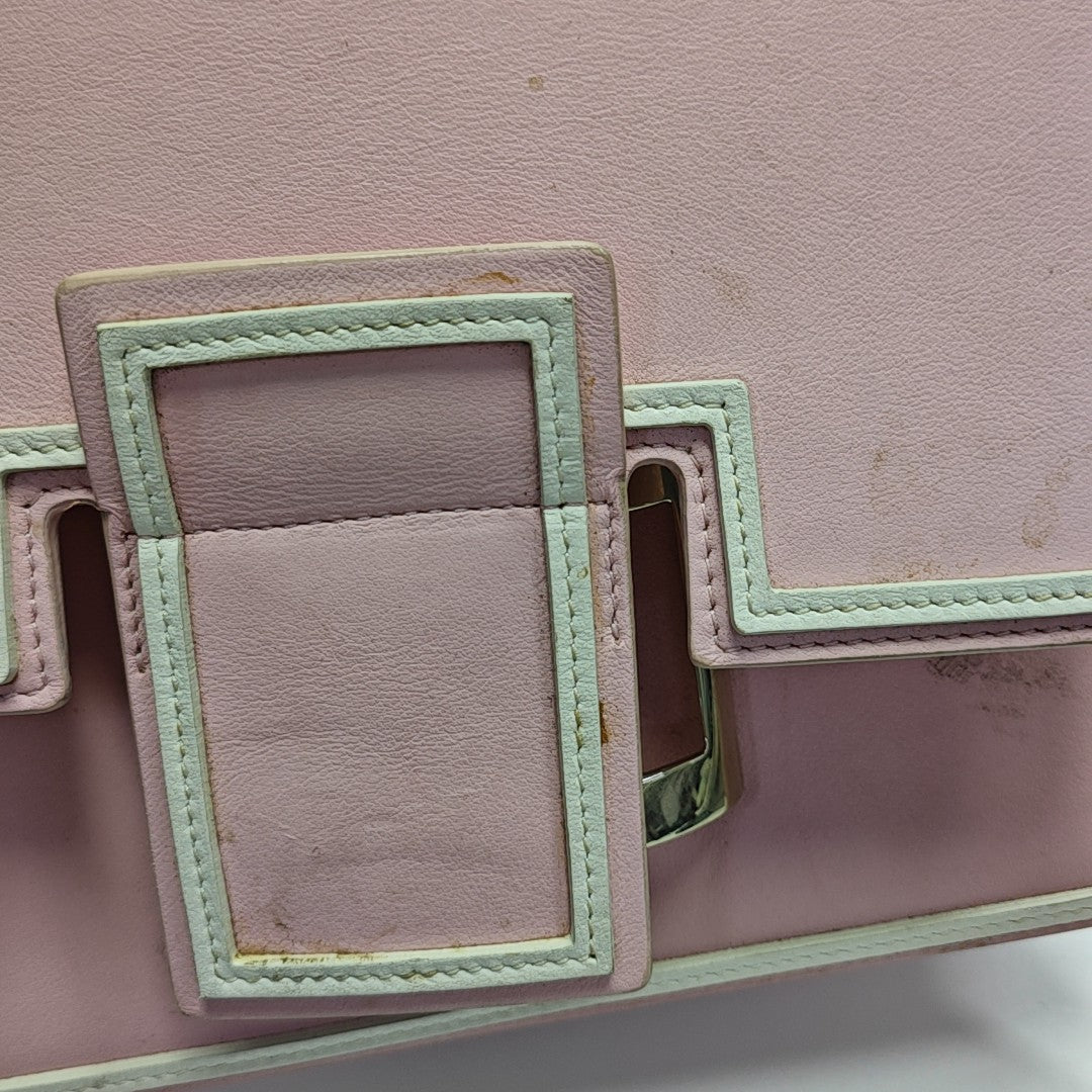 Leather Shoulder Bag Pink