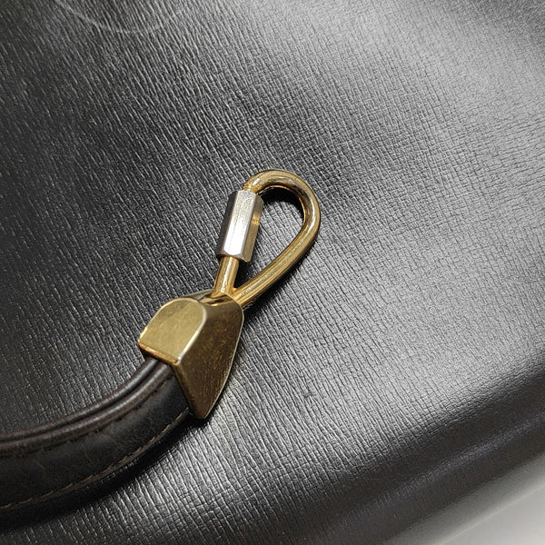 Calfskin Top Handle Bag Black